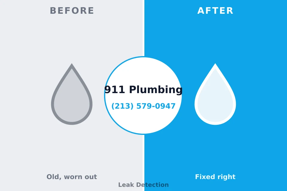 Before and after: plumbing repair Womelsdorf, PA